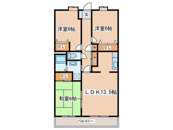 コスモAOI円蔵の物件間取画像